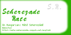 seherezade mate business card