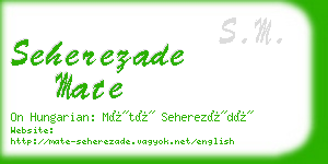 seherezade mate business card